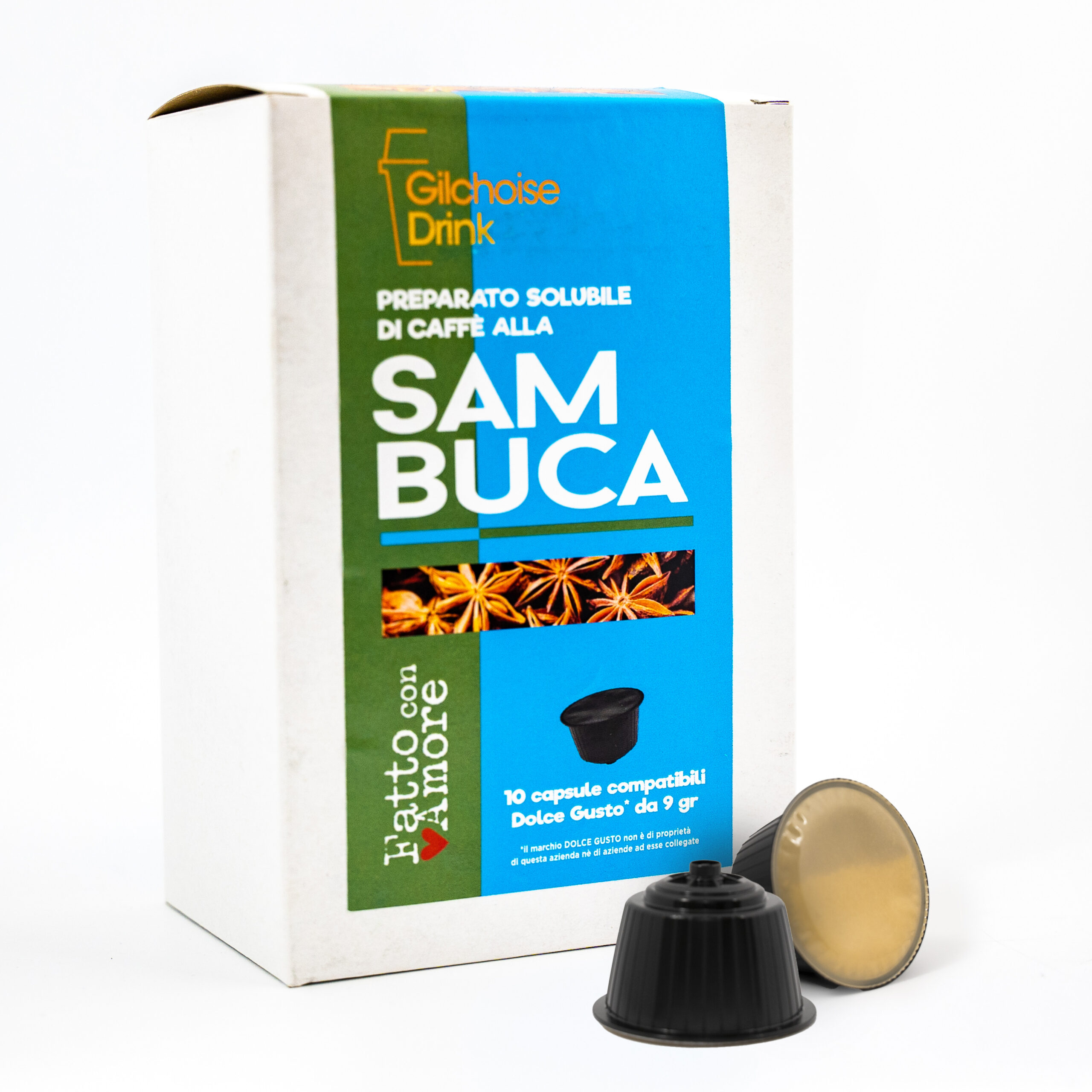 Caffè alla sambuca in capsule compatibili Nescafé Dolce Gusto